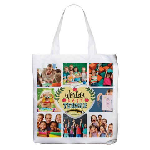 World's Best Teacher Photo Tote Bag